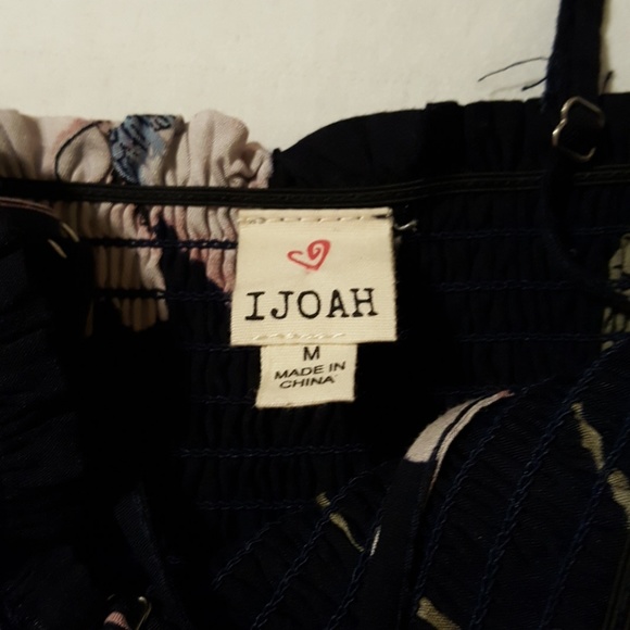 Navy Flowered Maxi Dress - Picture 4 of 5